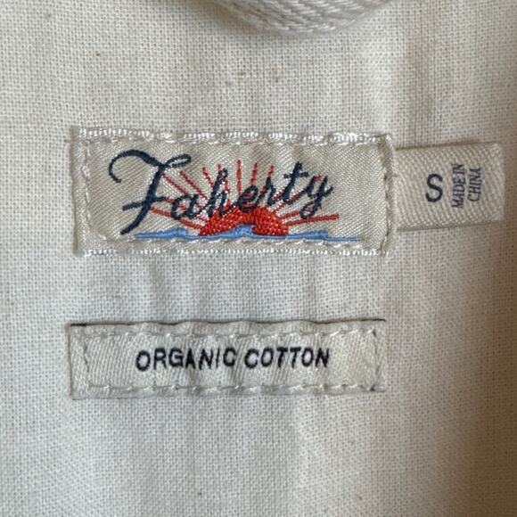 Faherty Womens Organic Cotton Overland Twill Jumpsuit in Natural SZ S Fall Style - Picture 10 of 11